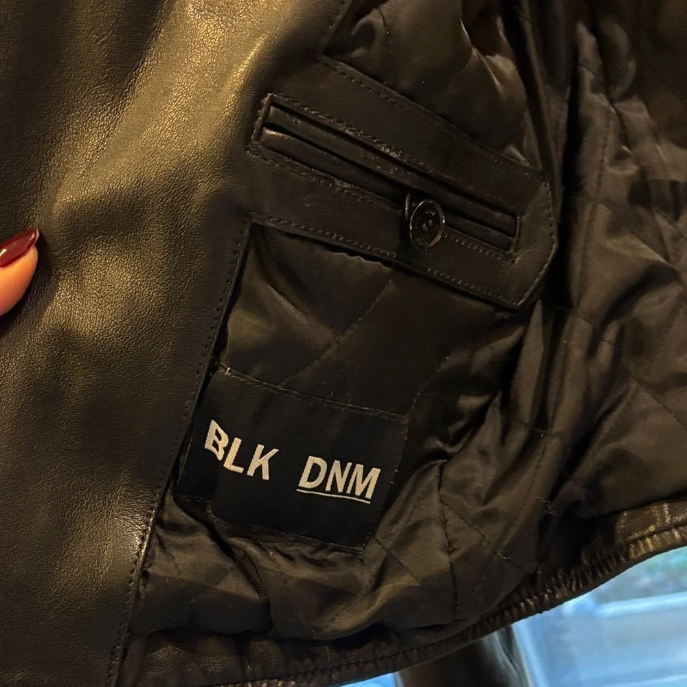 BLK DNM Black Leather Biker Jacket - Picture 4 of 8